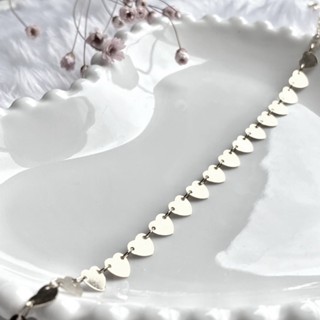 Choker coraçãozinho folheado a prata