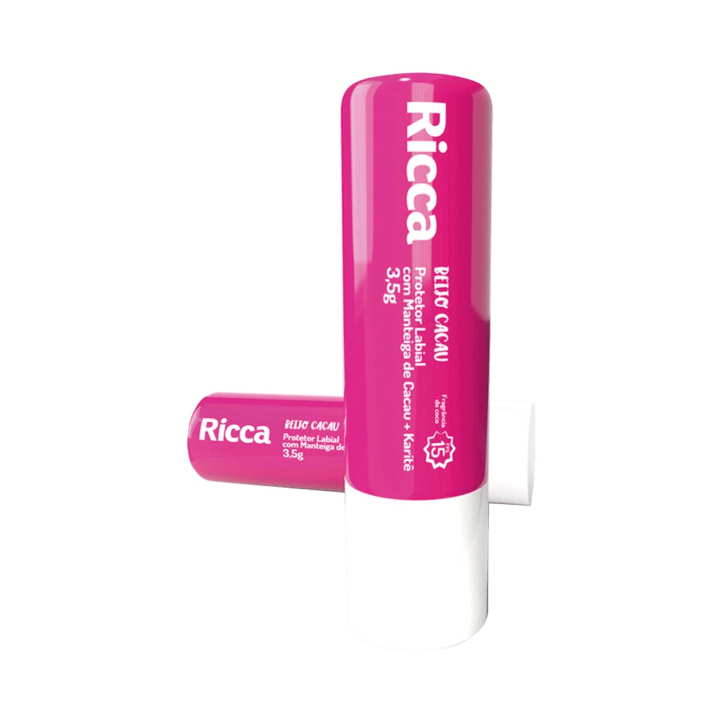 Ricca Hidratante Labial Fps15 com manteiga de cacau + karite 3,5g