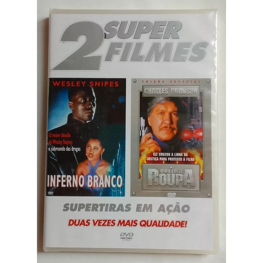Dvd 2 Super-filmes Inferno Branco Queima Roupa Dublados Lacrado