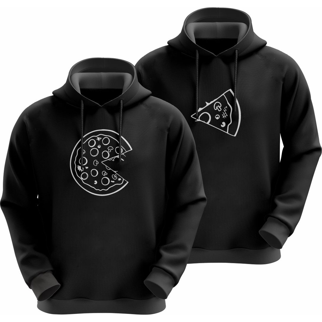 Kit Blusa De Moletom Casal Sublimado Masculino E Feminino Full Pizza Pronta Entrega