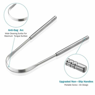 Kit C/2 Raspador De Língua Limpador Em Aço Inox Para Higiene Bucal em Oferta na Shopee