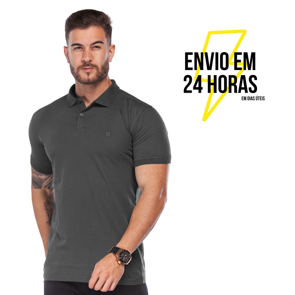 Camisa Masculina Polo 100% Algodão Leve e Confortável PROMOÇÃO CARNAVAL