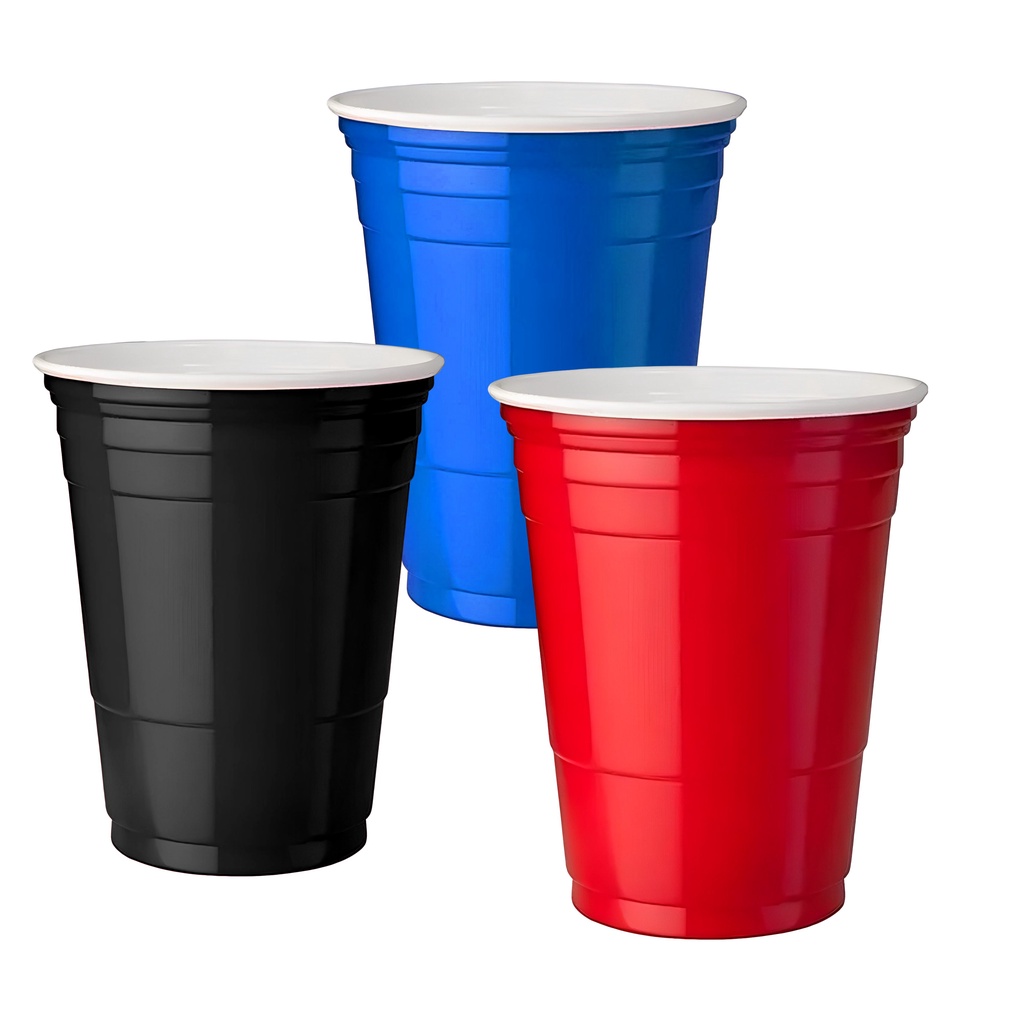 25 Copos Americanos Red Cup/ Blue Cup/ Black Cup Beer Pong Festa Americana