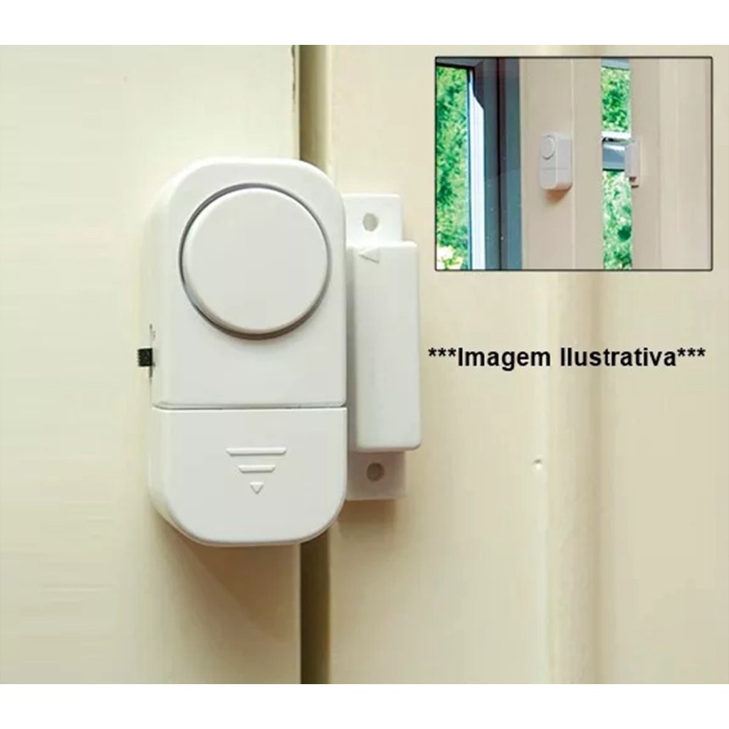 Alarme Contra Invasão Residencial Sonoro Porta e Janela Detector de Presença