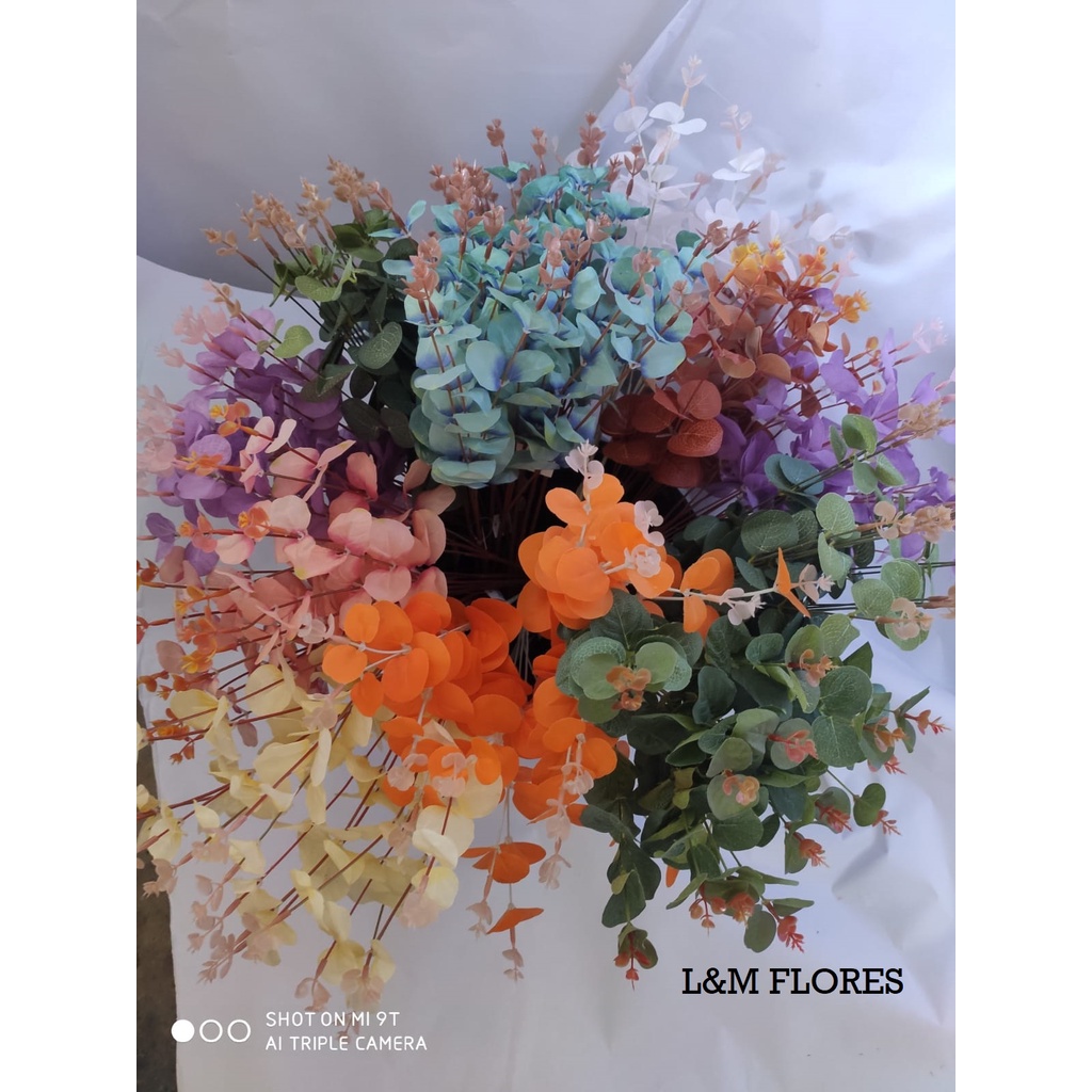 Buquê de Eucalipto artificial com 4 galhos em Oferta na Shopee