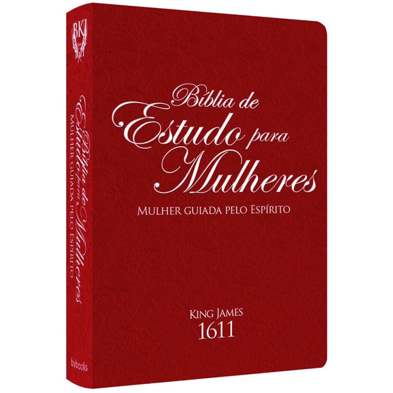 Bíblia de Estudo para Mulheres | BKJ 1611 | Letra normal | Capa Luxo Vermelha em Oferta na Shopee