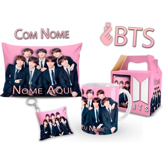 Caneca Personalizada com  Kit BTS BT21 com Nome em Oferta na Shopee