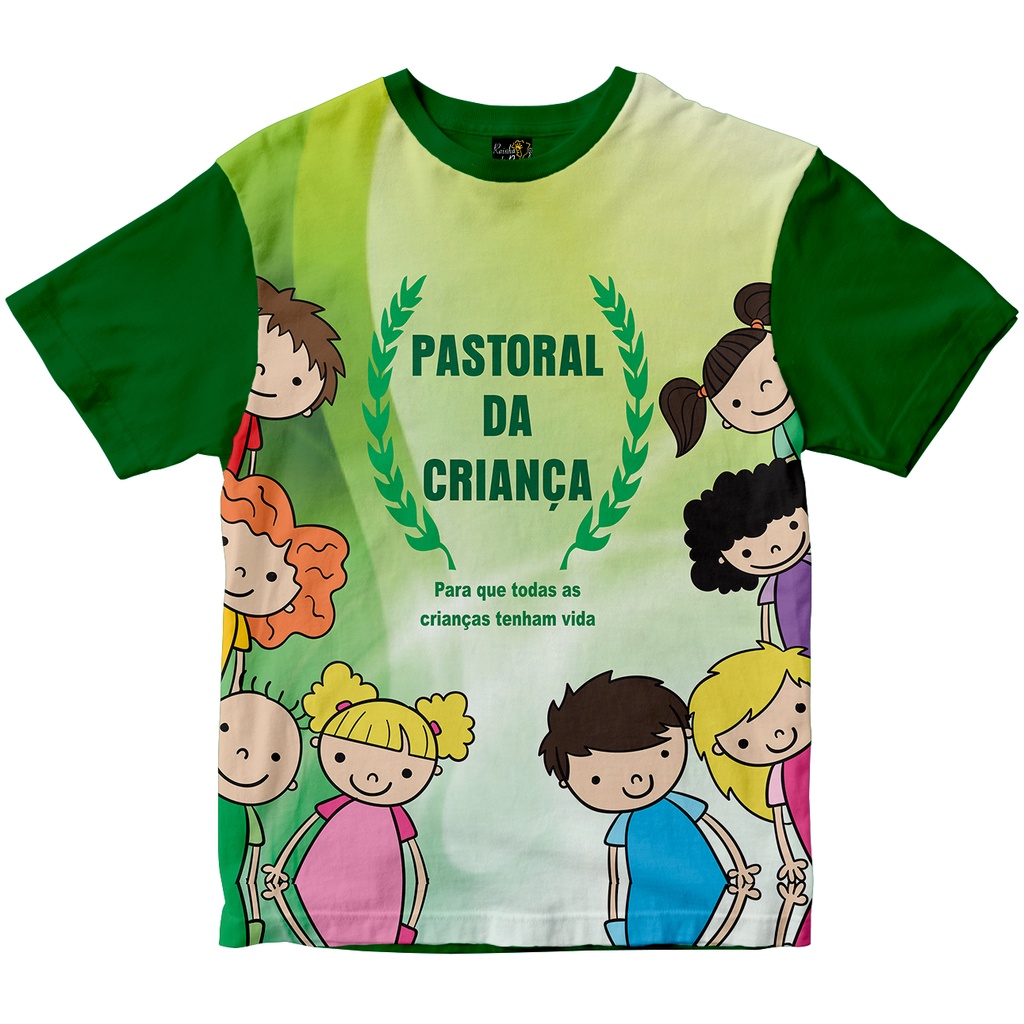 Camiseta Pastoral da Criança Rainha do Brasil Verde
