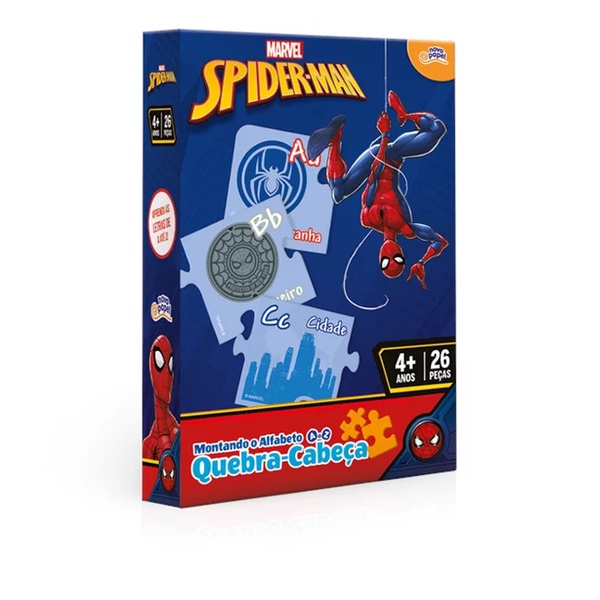 Quebra Cabeça Homem Aranha Montando o Alfabeto - Toyster 8044 em Oferta na Shopee