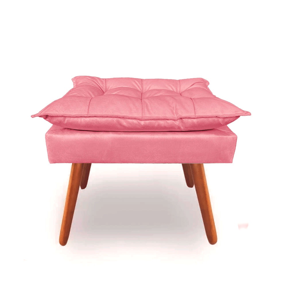 Puf Puff Decorativo Luxo Suede Opala Varias Cores Pé Palito