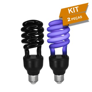 Lâmpadas Luz Negra 36W Espiral 110/ 220- Efeito Neon