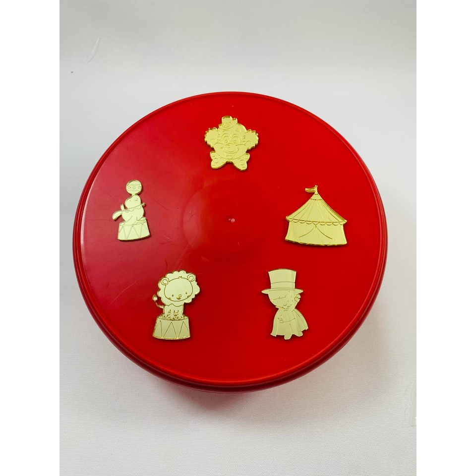 Apliques Circo 2 em Acrílico Espelhado Dourado - 4cm - Kit com 10 Unidades.