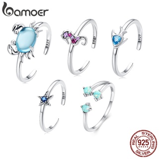 Bamoer 925 Anel Aberto De Prata Coleção Marinha Tamanho Ajustável Moda Jóias Para As Mulheres em Oferta na Shopee