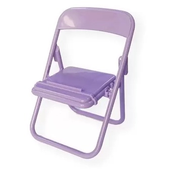 3x Suporte De Celular Dobrável Em Formato De Cadeira Multifuncional Decoração De Mesa - detalhe