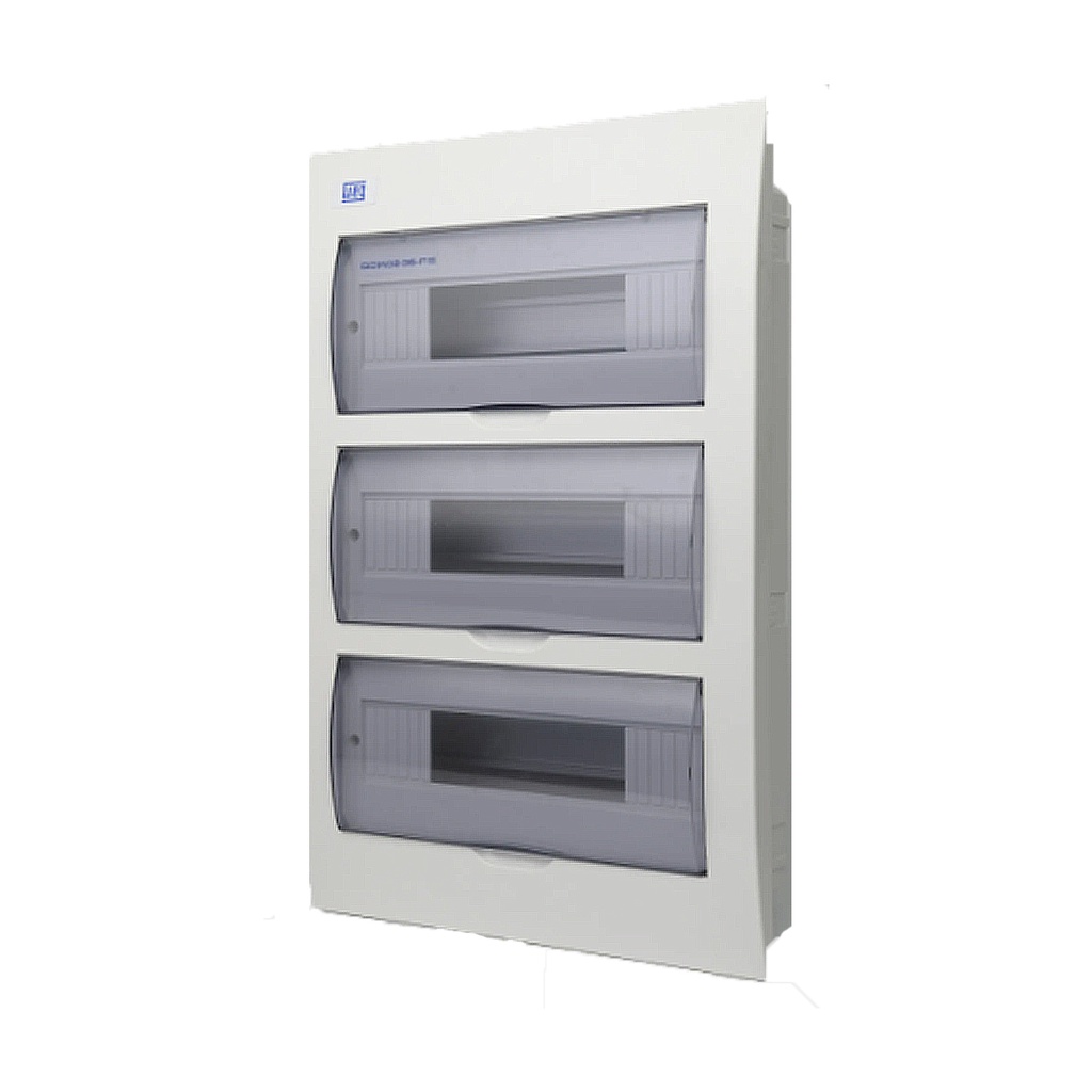 Quadro de Distribuição WEG QDW 36 Disjuntores de Embutir Tampa Fumê Acrílico c/ Trilho DIN