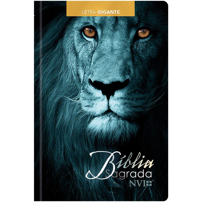 Bíblia Sagrada Leão Azul | NVI | Letra Gigante | Capa Dura - Books & Magazines
