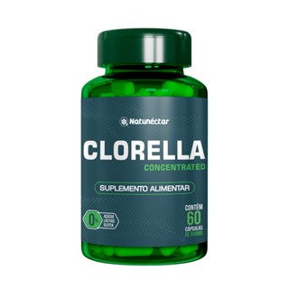 Clorella Auxilia Ganho Massa Muscular e Emagrecimento 500mg Suplemento Alimentar - 60 Cápsulas - Natunéctar