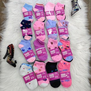 Kit com 3 6 12 Pares de Meias Infantil soquete Femina 2-10anos
