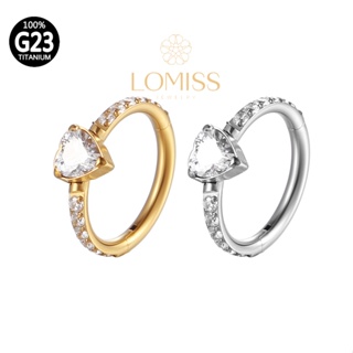Piercing Helix Conch Argola Clik Titânio PVD zircônia Coração em Oferta na Shopee