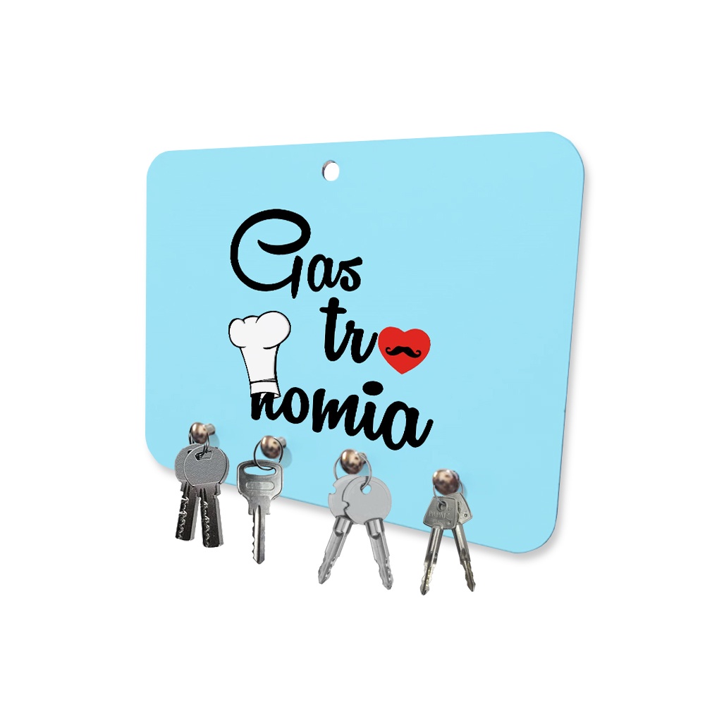 Porta Chaves MDF 4 Pinos Gastronomia Azul