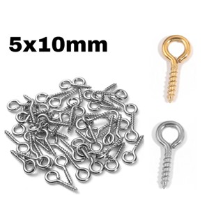 Pinos Parafuso Pitão 5x10mm Mini Ganchos Para Chaveiro Artesanato 50 Peças/100 Peças/300 Peças