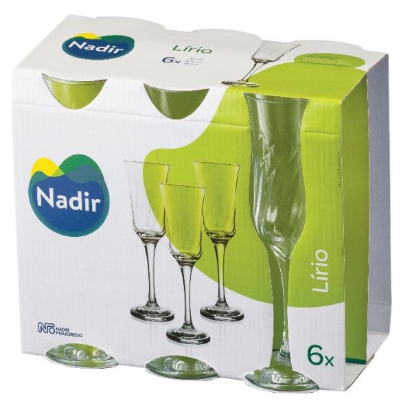 LIRIO JG 06 PCS TACA CHAMPAGNE 195 ML