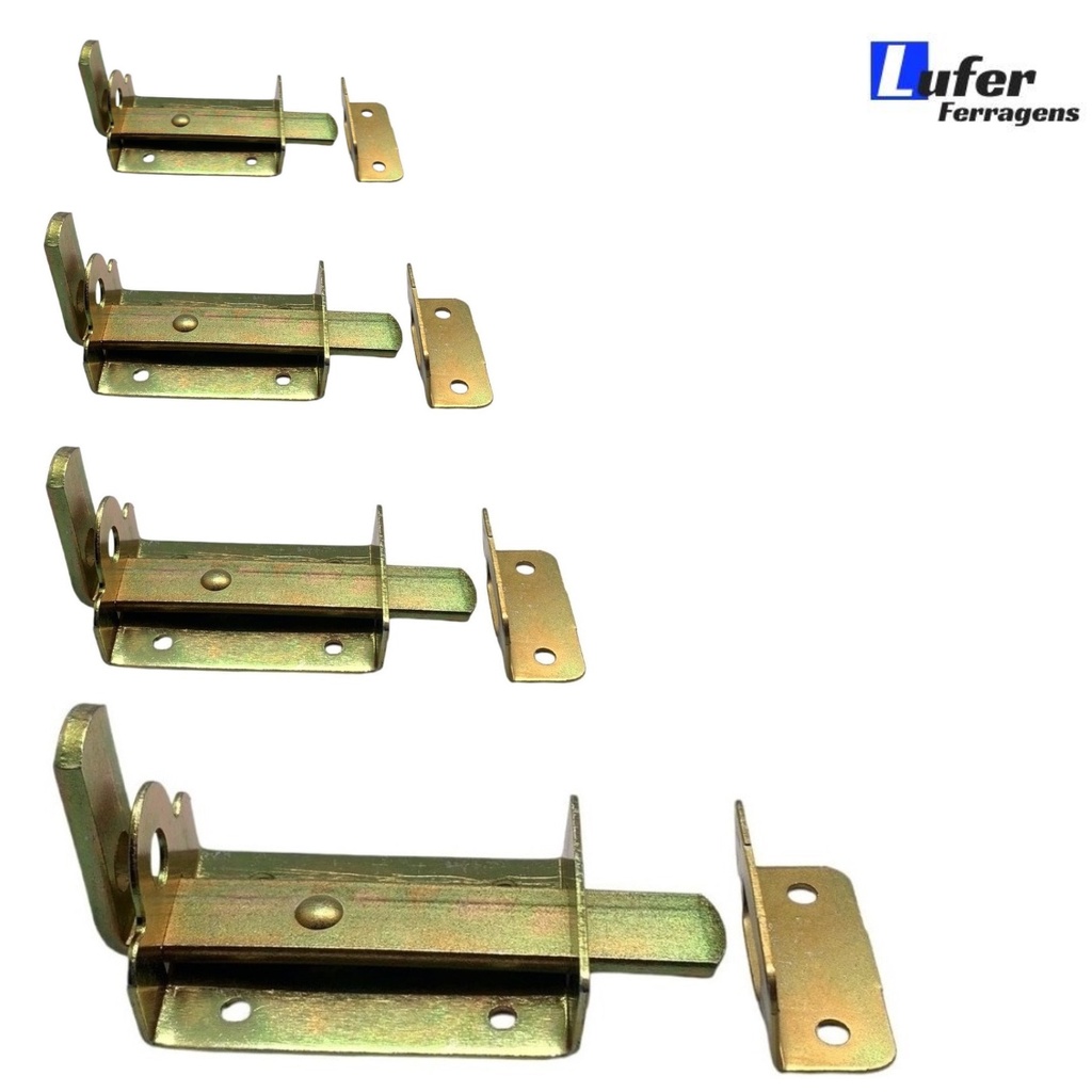 Trinco Chato Bicromatizado Portão Todos Tamanhos Porta Cadeado