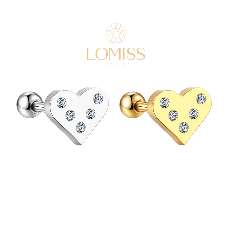 Piercing Microbell AÇo CirÚrgico Pvd CoraÇÃo Strass《Lomiss  piercing》 em Oferta na Shopee