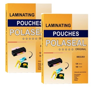 Plastico Polaseal A4 220x307 0.05 Plástico Para Plastificacão 200 Folhas Com Brilho 125 M…