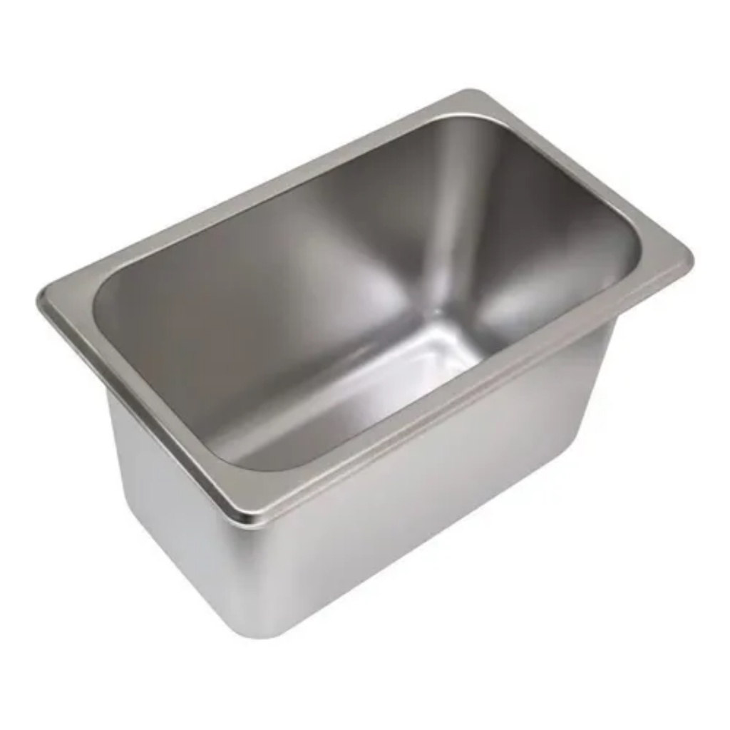Kit C/12 Cuba Gn Inox Gastronomica 1/9 X 100 Rechaud Buffet