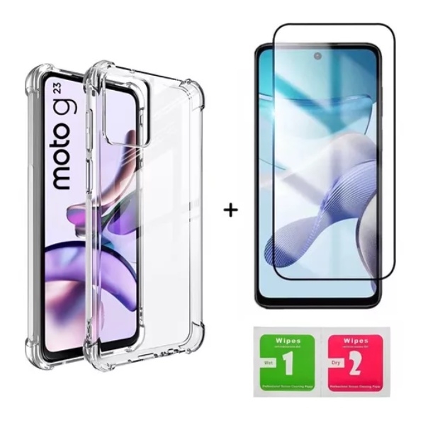 Kit Capa Capinha Moto G23 XT2333 + Película de Vidro 3D