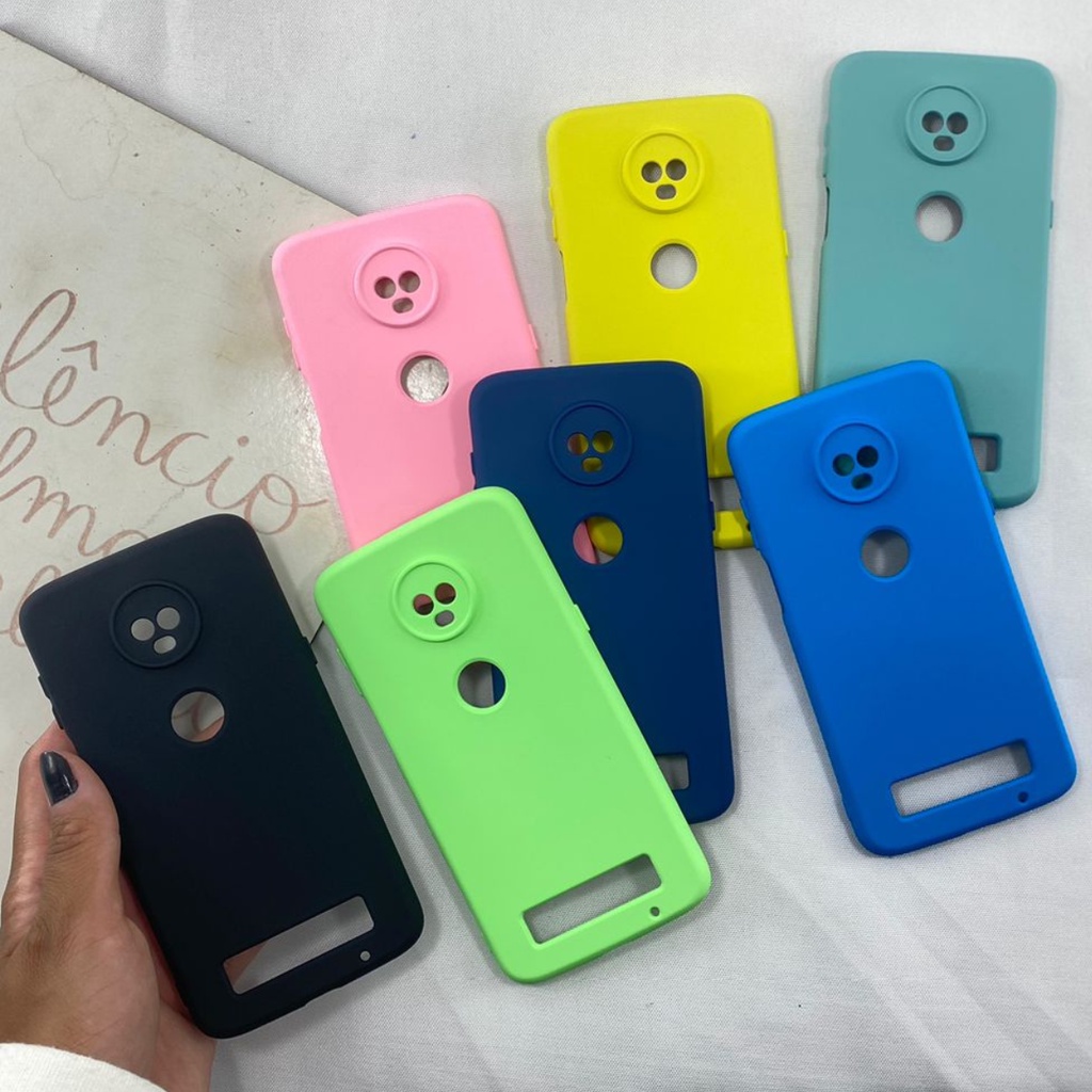 Capa Moto Z3 Play Silicone Aveludada Proteção Câmera Cores Capinha Custo Beneficio