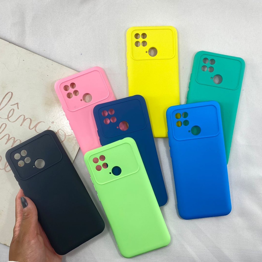 Capa Xiaomi POCO C40 Silicone Aveludada Proteção Câmera Cores Capinha Custo Beneficio