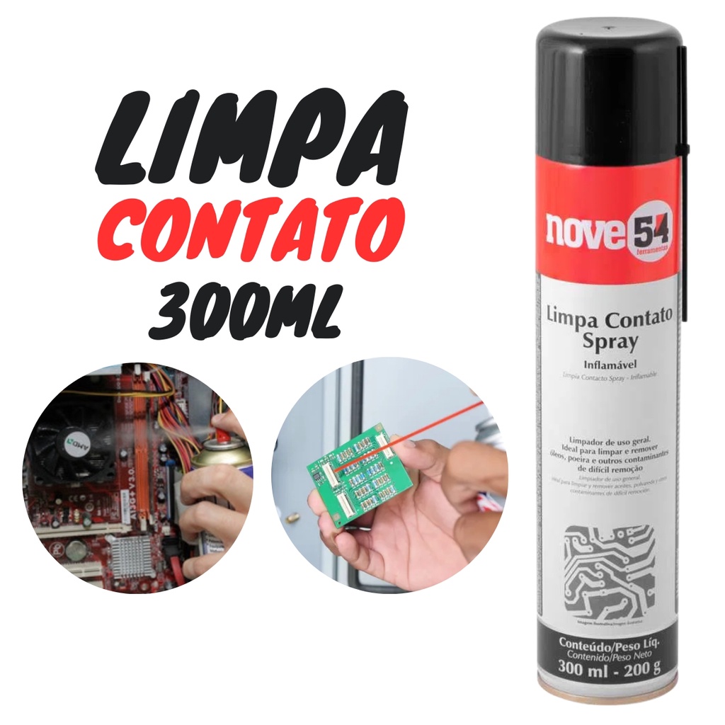 Limpa Contato Spray 300ml 200g - Nove54