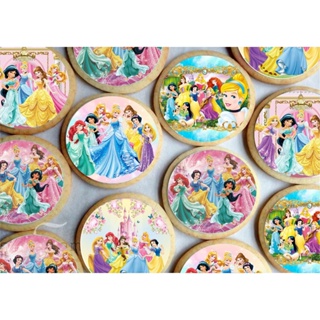 Papel arroz CORTADO para Pirulito ou Cupcake ou Biscoito ou Chocolate 5cm com 20 imagens por folha - Tema Princesas em Oferta na Shopee