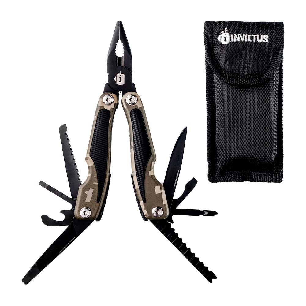 Alicate Multitool Invictus Precision Faca Chave Serra Multi Funçoes