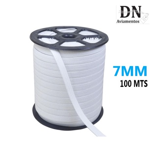 ELÁSTICO BRANCO 7MM ROLO COM 100 METROS em Oferta na Shopee