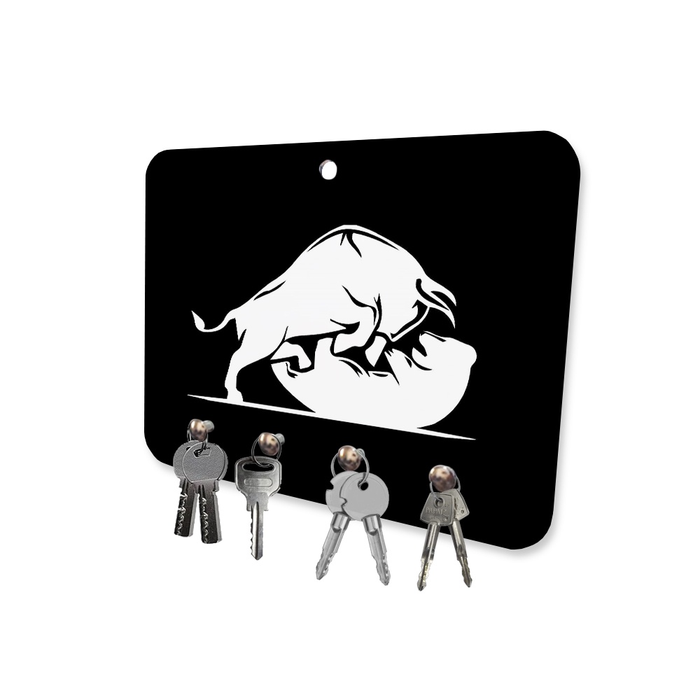 Porta Chaves MDF 4 Pinos Trader Investidor Urso Touro