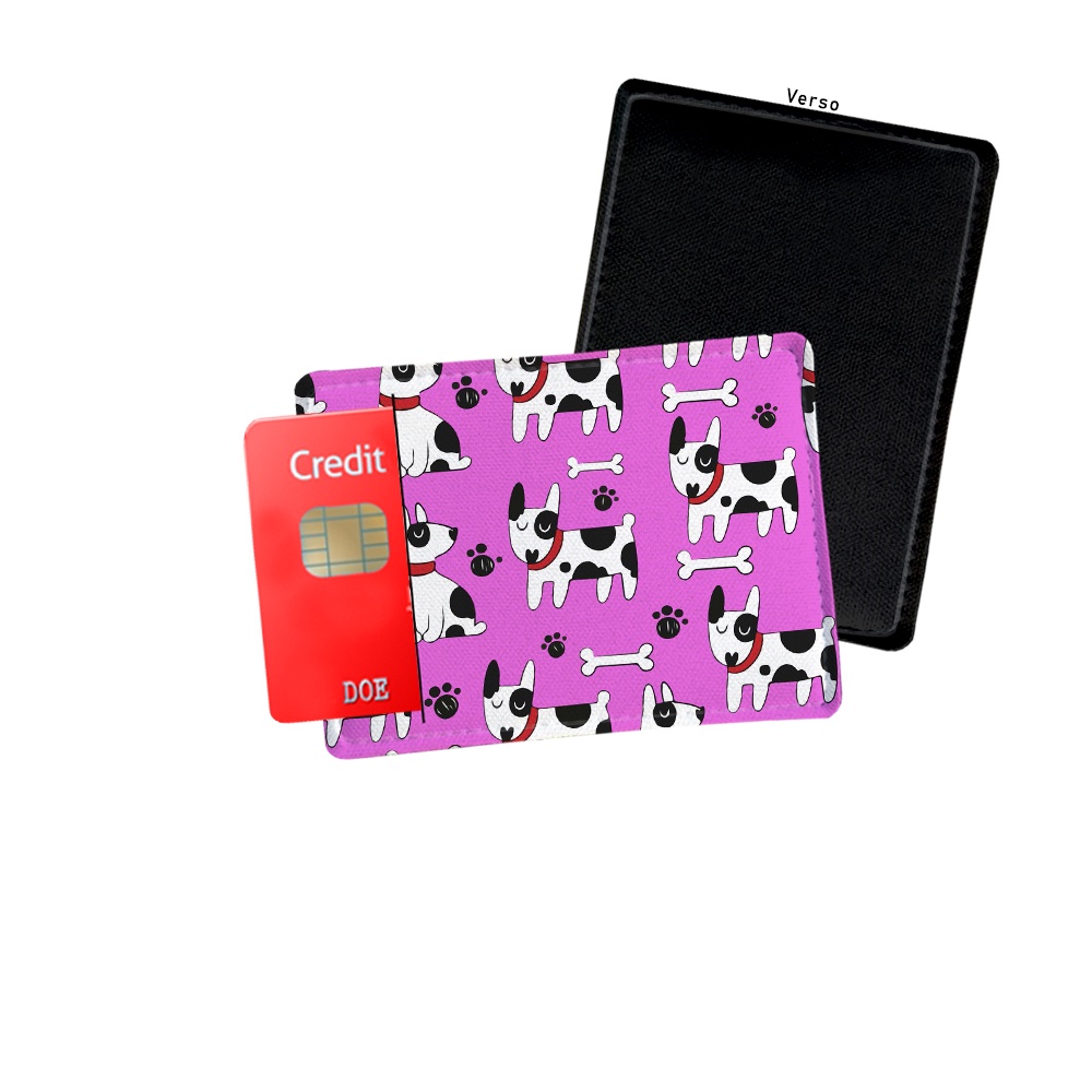 Porta Cartão de Credito Dog Dalmata Rosa