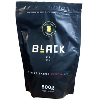 Erva mate para terere Black Erva com 500 gramas. Sabor: CEREJA ICE.