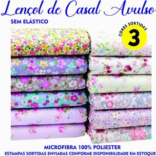 03 LENÇOL CASAL SEM ELASTICO AVULSO