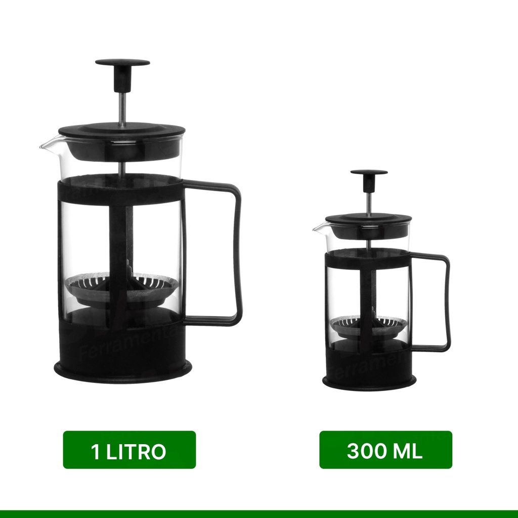 Cafeteira Prensa Francesa Cremeira Café Leite Cremoso 300ml 1L