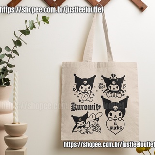 Bolsa Sacola Ecobag Kuromi My Melody em Oferta na Shopee