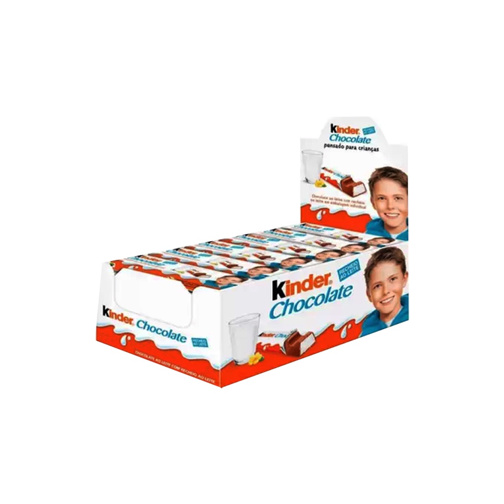 Chocolate Kinder Ao Leite C/24un 12,5gr Ferrero Escorrega o Preço