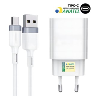 Carregador + Cabo Turbo 15W 3.1A Para Samsung Galaxy M20 A70 A70S A71 A72 M51 M30 M31 TIPO C