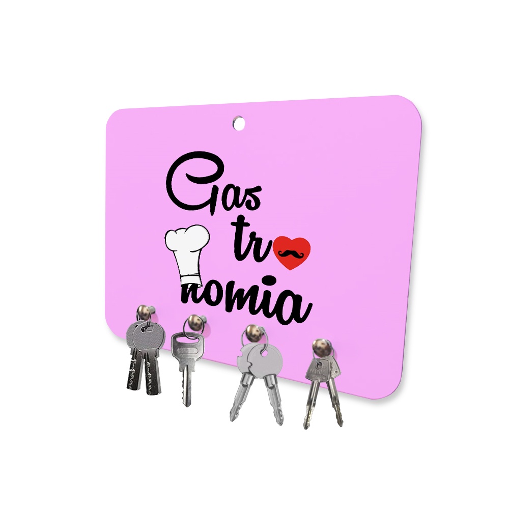 Porta Chaves MDF 4 Pinos Gastronomia Rosa