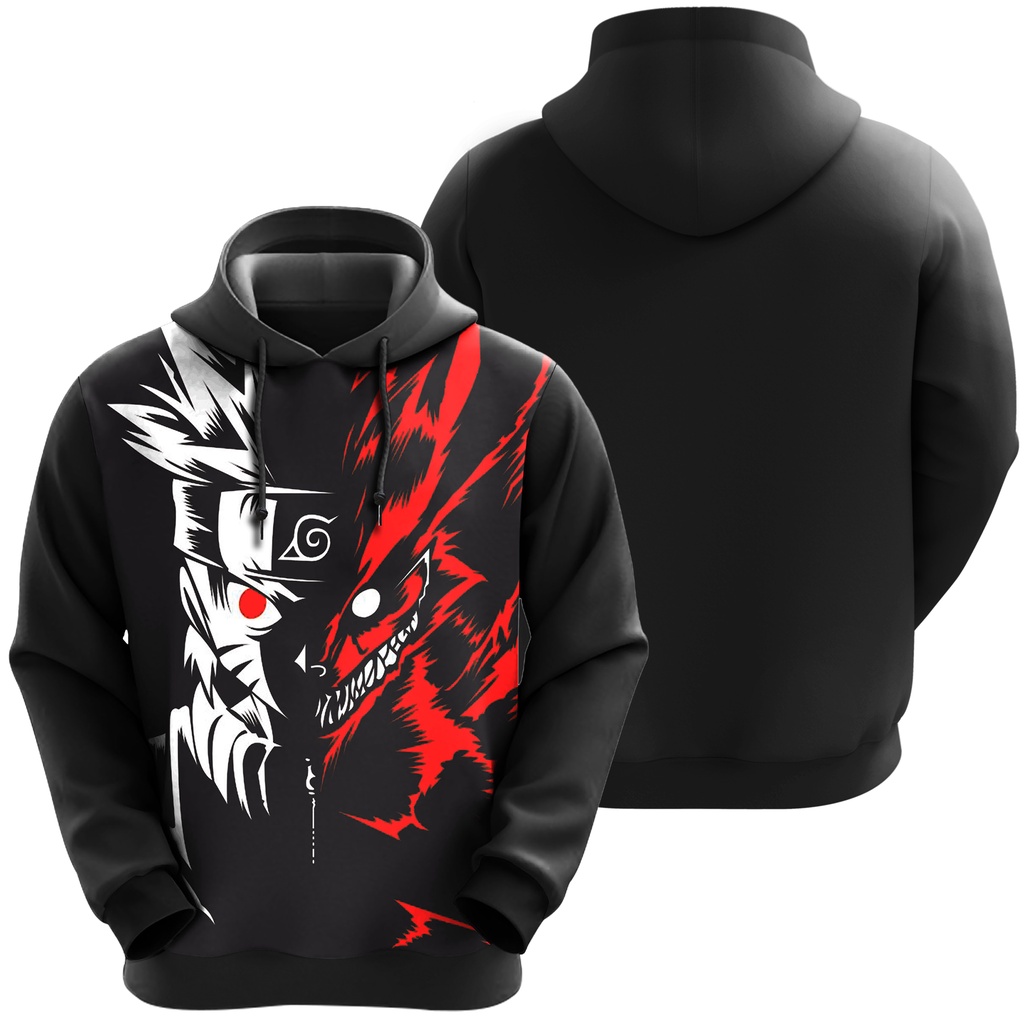 Blusa De Moletom Full Anime Mangá Naruto Kurama Anime Sublimado