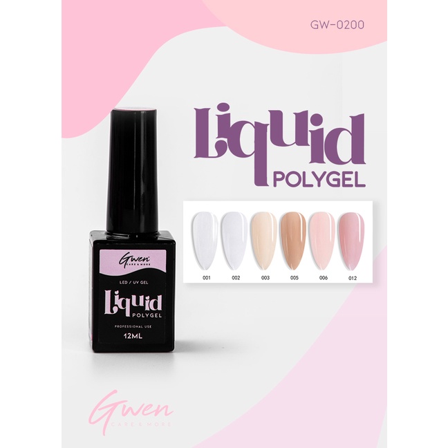 Liquid Polygel Led Uv Gel Manutenção Unhas Fibra Manicure Gwen