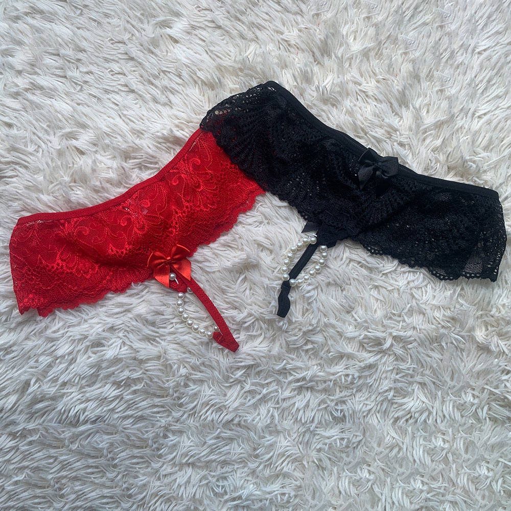 Kit 2 Calcinhas Tanga Tailandesa Fio Dental Rendado Fio Renda TM001