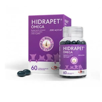 Hidrapet Ômega 60 Cápsulas Suplemento Agener - Pets